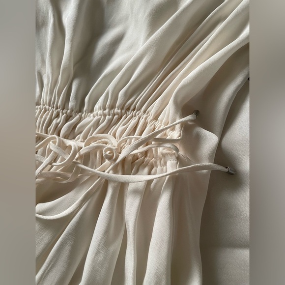 Halston Heritage Cream Asymmetrical Blouse - Picture 3 of 6